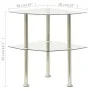 Computer side table with transparent glass, 38x38x50 cm. by vidaXL, Side tables - Ref: Foro24-322793, Price: 32,38 €, Discoun...