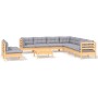 Garden furniture set 10 pieces and cushions solid pine wood by vidaXL, Garden sets - Ref: Foro24-3096832, Price: 789,37 €, Di...