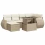 Set sofás de jardín 7 piezas y cojines ratán sintético beige by , Garden sets - Ref: Foro24-3326669, Price: 578,28 €, Discoun...