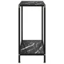 Console table black tempered glass 60x35x75 cm by vidaXL, Side tables - Ref: Foro24-322830, Price: 60,42 €, Discount: %