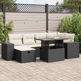 Set de sofás de jardín y cojines 8 piezas ratán sintético negro by , Garden sets - Ref: Foro24-3327936, Price: 489,40 €, Disc...