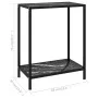 Console table black tempered glass 60x35x75 cm by vidaXL, Side tables - Ref: Foro24-322830, Price: 60,42 €, Discount: %