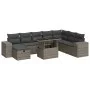 Set de sofás de jardín con cojines 9 pzas ratán sintético gris de , Conjuntos de jardín - Ref: Foro24-3327960, Precio: 592,44...