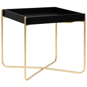 Schwarz-goldener MDF-Beistelltisch 38x38x38,5 cm von vidaXL, Seitentische - Ref: Foro24-322799, Preis: 33,52 €, Rabatt: %