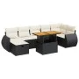 Set sofás jardín y cojines 5 pzas ratán sintético acacia negro von , Gartensets - Ref: Foro24-3328064, Preis: 527,66 €, Rabat...