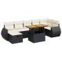 Set sofás jardín y cojines 5 pzas ratán sintético acacia negro by , Garden sets - Ref: Foro24-3328064, Price: 526,97 €, Disco...