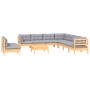 Garden furniture set 10 pieces and cushions solid pine wood by vidaXL, Garden sets - Ref: Foro24-3096832, Price: 789,37 €, Di...