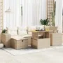 Set sofás jardín y cojines 8 pzas ratán sintético acacia beige de , Conjuntos de jardín - Ref: Foro24-3328087, Precio: 587,82...