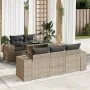 Set de muebles de jardín 6 pzas y cojines ratán sintético gris von , Gartensets - Ref: Foro24-3326731, Preis: 482,44 €, Rabat...