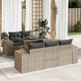 Set de muebles de jardín 6 pzas y cojines ratán sintético gris von , Gartensets - Ref: Foro24-3326731, Preis: 481,88 €, Rabat...