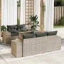 Set de sofás de jardín 6 pzas y cojines ratán sintético gris by , Garden sets - Ref: Foro24-3326733, Price: 538,53 €, Discoun...