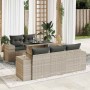 Set de sofás de jardín 6 pzas y cojines ratán sintético gris by , Garden sets - Ref: Foro24-3326733, Price: 508,03 €, Discoun...
