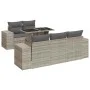 Set de sofás de jardín 6 pzas y cojines ratán sintético gris by , Garden sets - Ref: Foro24-3326733, Price: 538,53 €, Discoun...