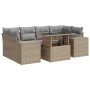 Set sofás de jardín 7 piezas y cojines ratán sintético beige by , Garden sets - Ref: Foro24-3326750, Price: 552,00 €, Discoun...