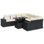 Set de sofás de jardín con cojines 9 pzas ratán sintético negro by , Garden sets - Ref: Foro24-3326767, Price: 606,48 €, Disc...