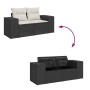 Set de sofás de jardín con cojines 9 pzas ratán sintético negro by , Garden sets - Ref: Foro24-3326767, Price: 606,48 €, Disc...