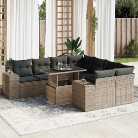 Set de sofás de jardín con cojines 9 pzas ratán sintético gris de , Conjuntos de jardín - Ref: Foro24-3326771, Precio: 619,37...
