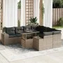 Set de sofás de jardín con cojines 9 pzas ratán sintético gris de , Conjuntos de jardín - Ref: Foro24-3326771, Precio: 619,96...