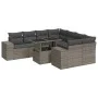 Set de sofás de jardín con cojines 9 pzas ratán sintético gris de , Conjuntos de jardín - Ref: Foro24-3326771, Precio: 619,96...