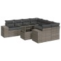 Set de sofás de jardín con cojines 9 pzas ratán sintético gris by , Garden sets - Ref: Foro24-3326771, Price: 619,37 €, Disco...
