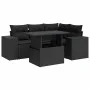 Set de muebles de jardín 5 pzas y cojines ratán sintético negro de , Conjuntos de jardín - Ref: Foro24-3326786, Precio: 416,4...