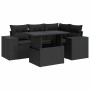 Set de muebles de jardín 5 pzas y cojines ratán sintético negro von , Gartensets - Ref: Foro24-3326786, Preis: 416,16 €, Raba...