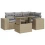 Juego de sofás jardín con cojines 5 pzas ratán sintético beige by , Garden sets - Ref: Foro24-3326790, Price: 427,37 €, Disco...