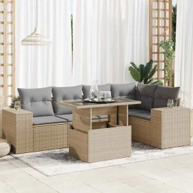 Juego de sofás jardín con cojines 6 pzas ratán sintético beige von , Gartensets - Ref: Foro24-3326800, Preis: 476,38 €, Rabat...