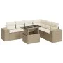 Set sofás de jardín 7 piezas y cojines ratán sintético beige von , Gartensets - Ref: Foro24-3326809, Preis: 583,58 €, Rabatt: %