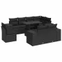 Set de sofás de jardín con cojines 9 pzas ratán sintético negro by , Garden sets - Ref: Foro24-3326816, Price: 685,76 €, Disc...