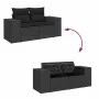 Set de sofás de jardín con cojines 9 pzas ratán sintético negro by , Garden sets - Ref: Foro24-3326816, Price: 685,76 €, Disc...