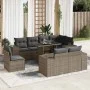 Set de sofás de jardín con cojines 9 pzas ratán sintético gris by , Garden sets - Ref: Foro24-3326821, Price: 665,85 €, Disco...