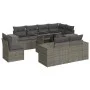 Set de sofás de jardín con cojines 9 pzas ratán sintético gris by , Garden sets - Ref: Foro24-3326821, Price: 665,85 €, Disco...