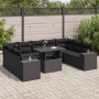Set de sofás de jardín y cojines 10 pzas ratán sintético negro by , Garden sets - Ref: Foro24-3326856, Price: 713,82 €, Disco...