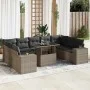 Set de sofás de jardín y cojines 10 pzas ratán sintético gris by , Garden sets - Ref: Foro24-3326861, Price: 670,04 €, Discou...