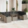 Set sofás jardín 10 pzas con cojines ratán sintético gris claro von , Gartensets - Ref: Foro24-3326863, Preis: 750,42 €, Raba...