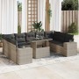 Set sofás jardín 10 pzas con cojines ratán sintético gris claro by , Garden sets - Ref: Foro24-3326863, Price: 735,80 €, Disc...