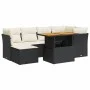 Set de sofás de jardín 7 pzas con cojines ratán sintético negro by , Garden sets - Ref: Foro24-3326947, Price: 458,30 €, Disc...