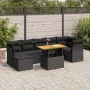 Set de sofás de jardín y cojines 8 piezas ratán sintético negro de , Conjuntos de jardín - Ref: Foro24-3326953, Precio: 528,2...