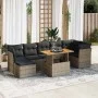 Set de sofás de jardín y cojines 8 piezas ratán sintético gris de , Conjuntos de jardín - Ref: Foro24-3326958, Precio: 512,42...