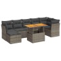 Set de sofás de jardín y cojines 8 piezas ratán sintético gris von , Gartensets - Ref: Foro24-3326958, Preis: 528,18 €, Rabat...