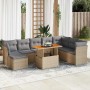 Set de sofás de jardín con cojines 9 pzas ratán sintético beige by , Garden sets - Ref: Foro24-3326964, Price: 615,29 €, Disc...