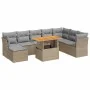 Set de sofás de jardín con cojines 9 pzas ratán sintético beige de , Conjuntos de jardín - Ref: Foro24-3326964, Precio: 604,8...