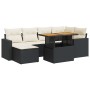 Set de sofás de jardín 7 pzas con cojines ratán sintético negro by , Garden sets - Ref: Foro24-3327059, Price: 462,45 €, Disc...
