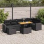 Set de sofás de jardín y cojines 8 piezas ratán sintético negro von , Gartensets - Ref: Foro24-3327065, Preis: 562,05 €, Raba...