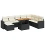 Set de sofás de jardín con cojines 9 pzas ratán sintético negro by , Garden sets - Ref: Foro24-3327073, Price: 554,83 €, Disc...