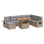 Set de sofás de jardín con cojines 9 pzas ratán sintético beige by , Garden sets - Ref: Foro24-3327188, Price: 620,95 €, Disc...