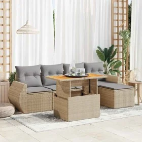 Juego de sofás jardín con cojines 6 pzas ratán sintético beige von , Gartensets - Ref: Foro24-3327251, Preis: 426,38 €, Rabat...