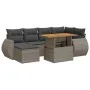Set de sofás de jardín 7 pzas con cojines ratán sintético gris by , Garden sets - Ref: Foro24-3327287, Price: 487,35 €, Disco...