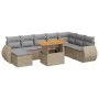 Set de sofás de jardín con cojines 9 pzas ratán sintético beige von , Gartensets - Ref: Foro24-3327300, Preis: 603,60 €, Raba...